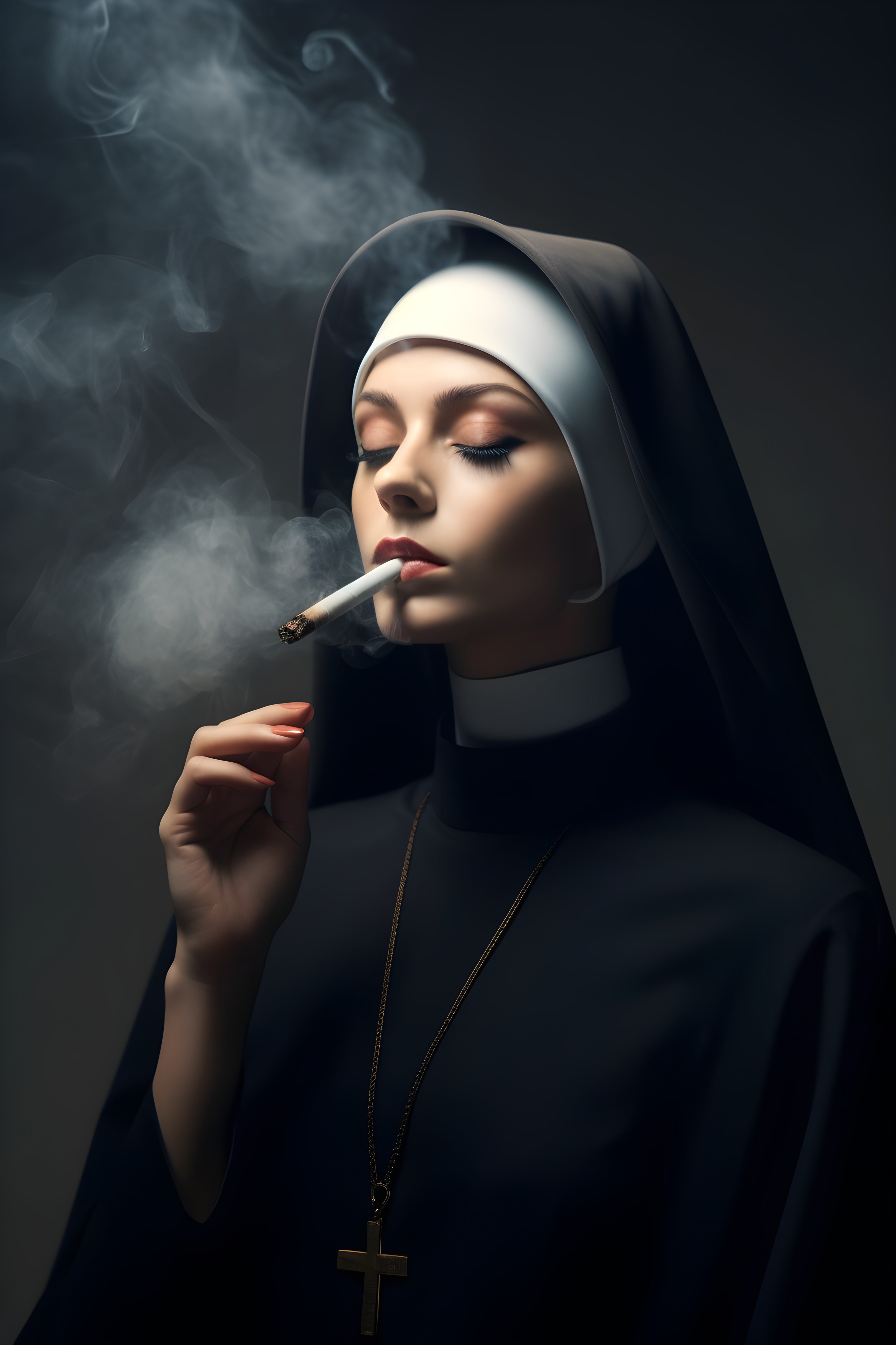 Nonne à la cigarette