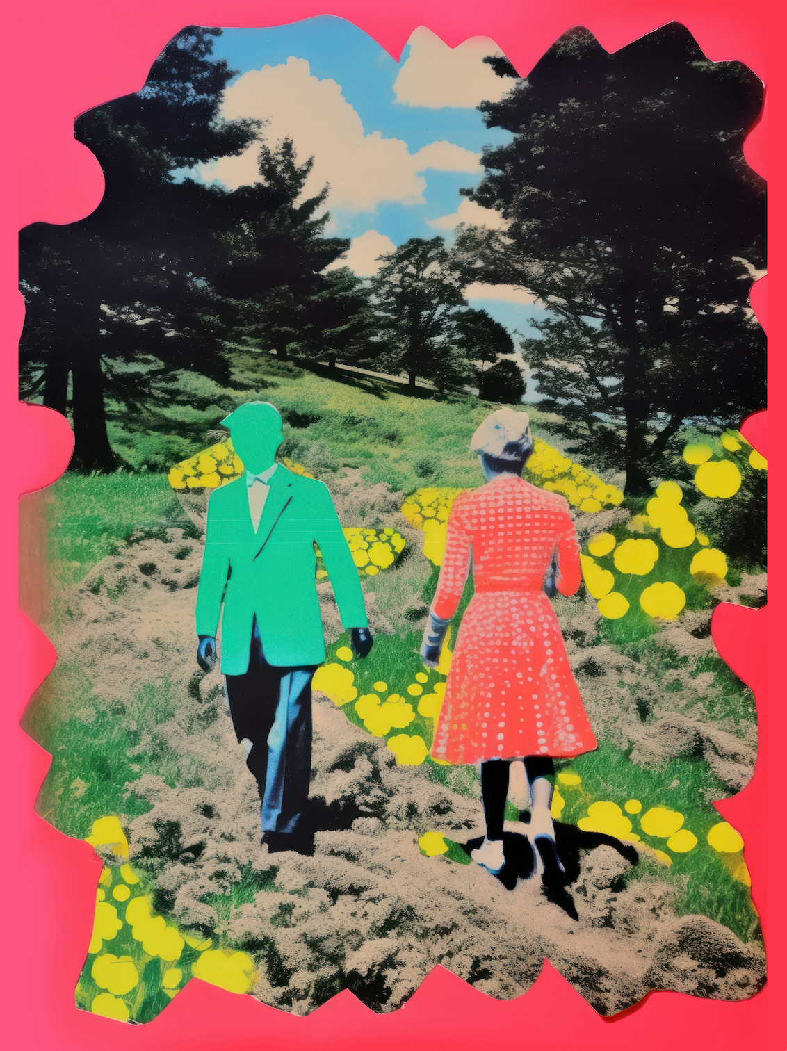 Colors of love- Collage vintage