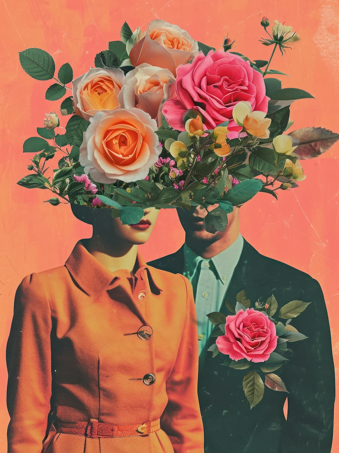 Flower lovers- Collage vintage