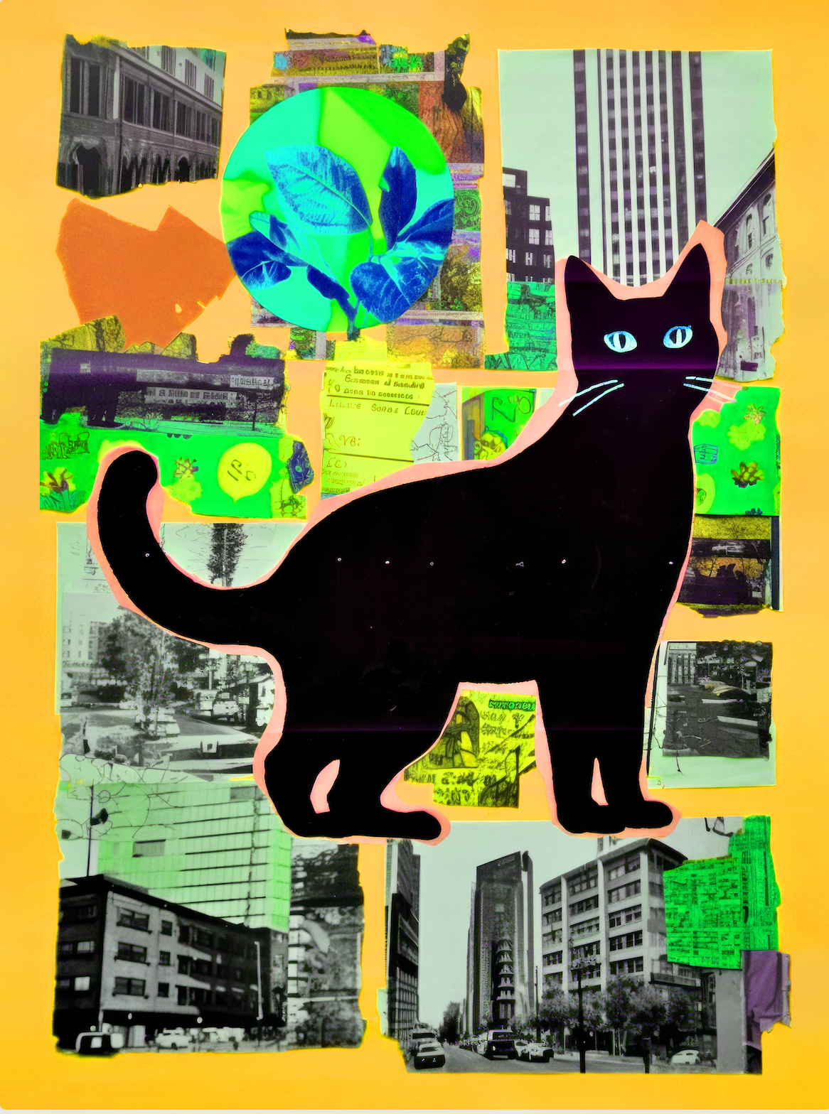 Chat noir - Collage n°2