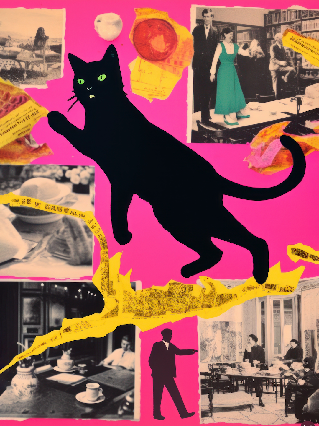Chat noir - Collage n°1