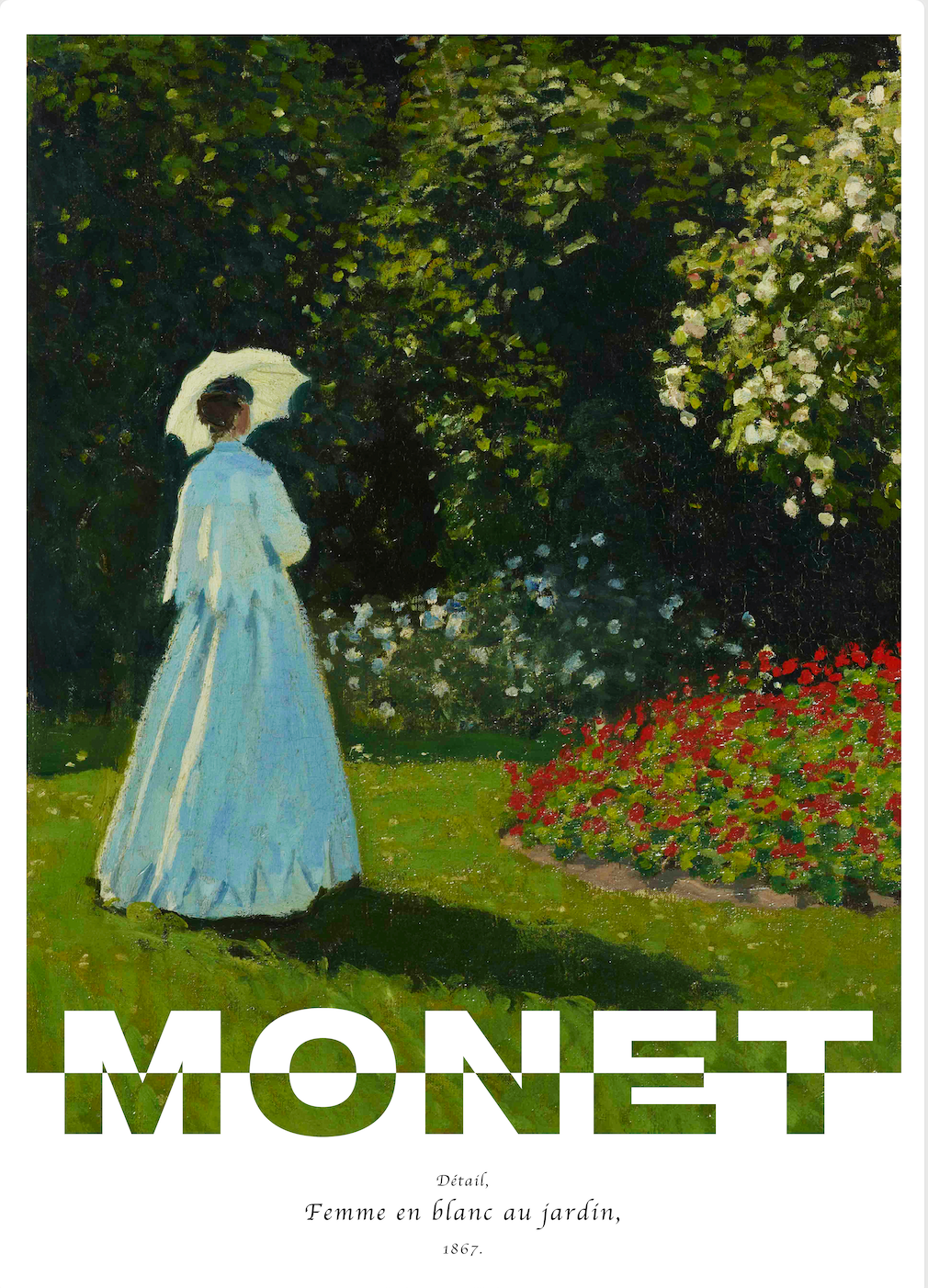 Claude Monet - Femme en blanc au jardin