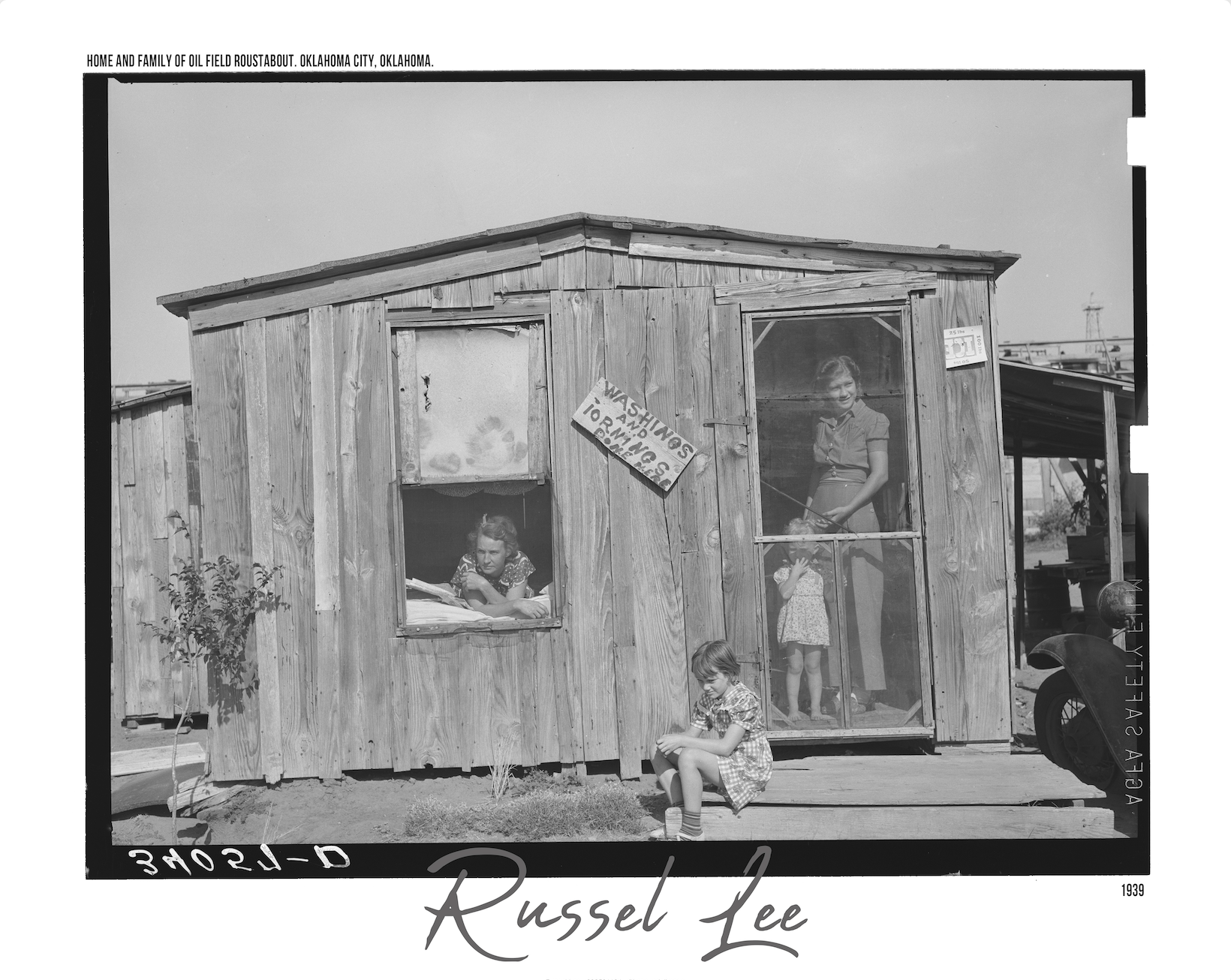 Russell Lee - Home and family of oil field roustabout.