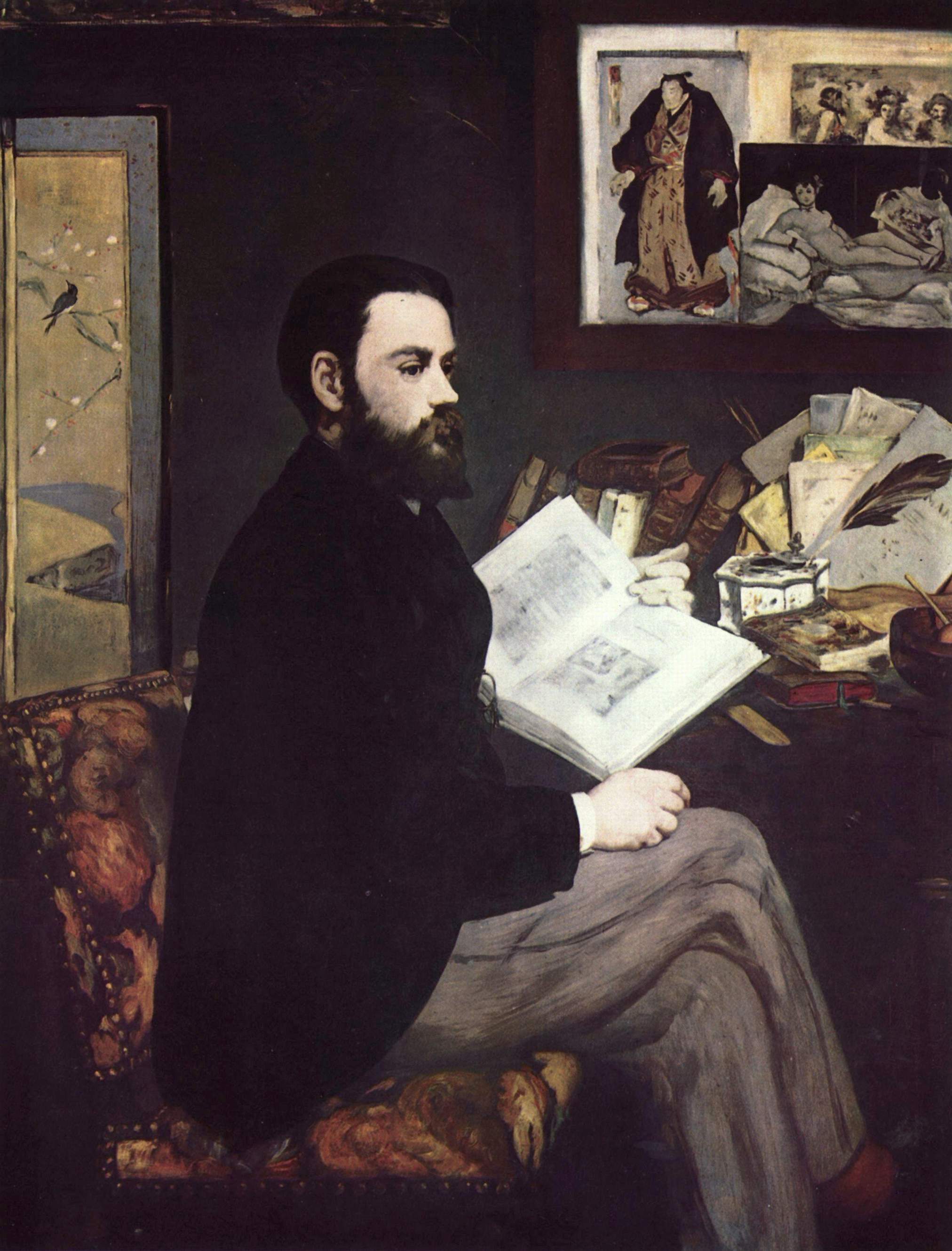 Manet Édouard - Portrait d'Émile Zola