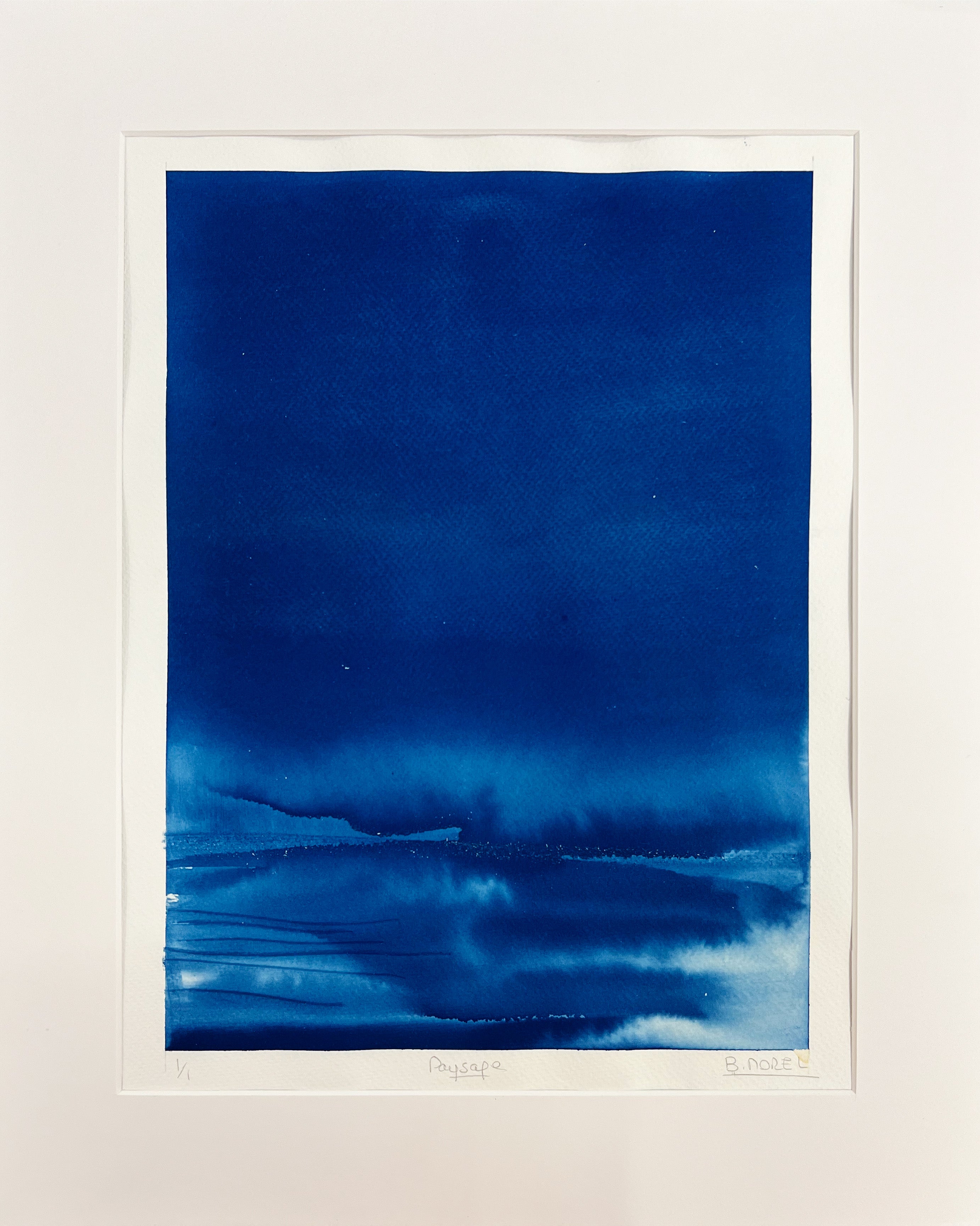 "Paysage", Brigitte Morel, cyanotype