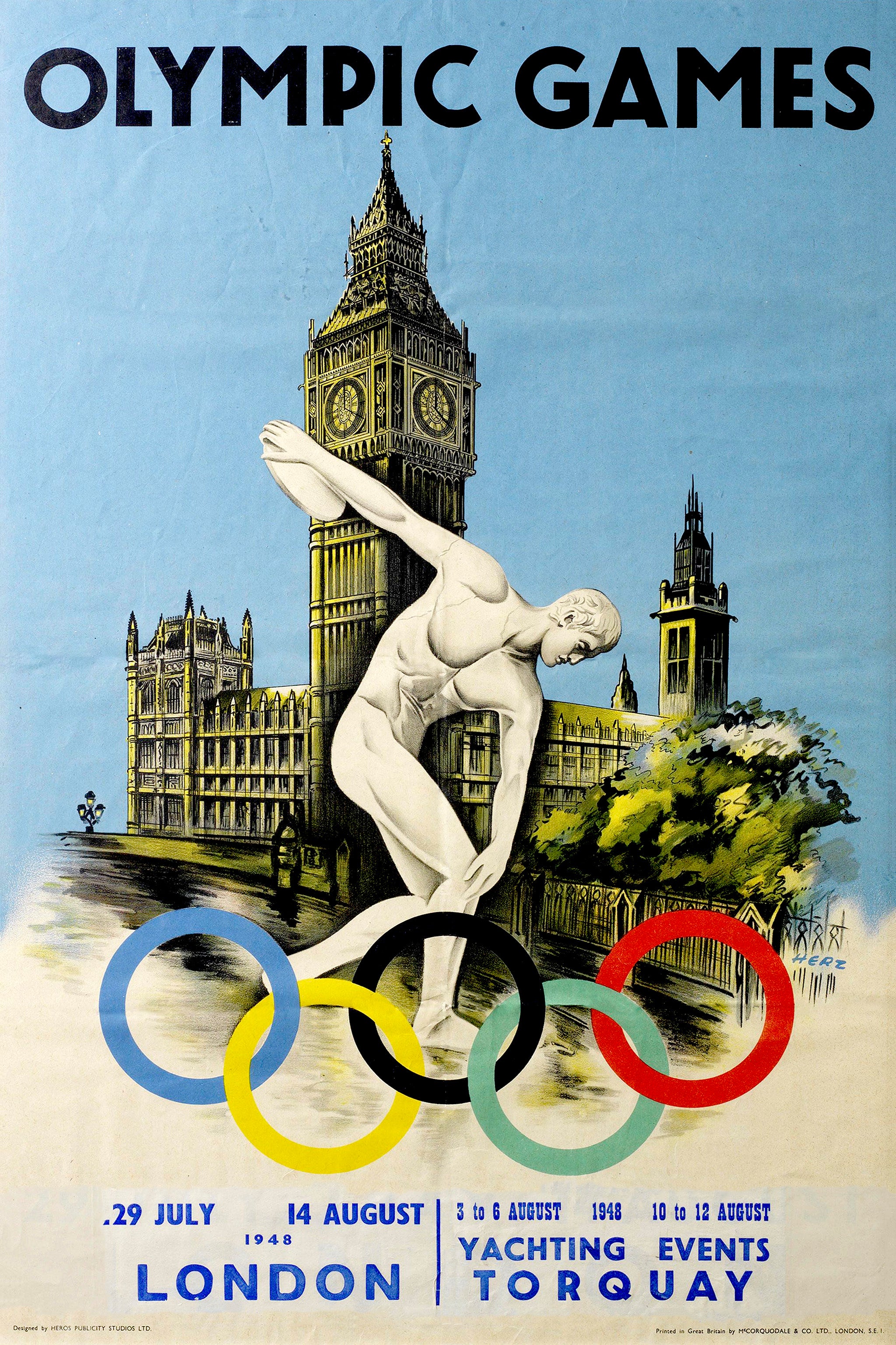 Affiche Officielle Jeux Olympiques Londres 1948