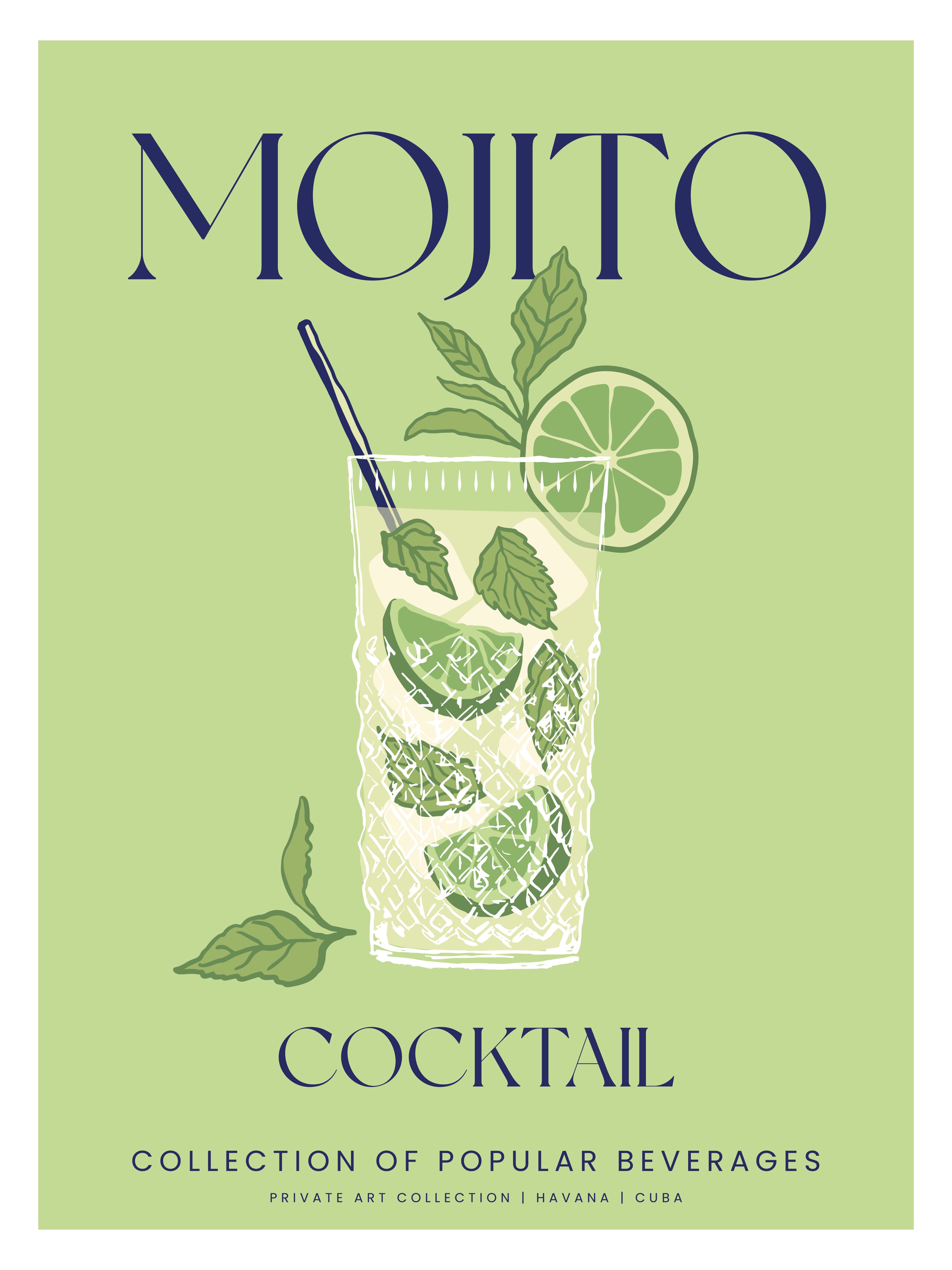 Affiche Cocktail - MOJITO