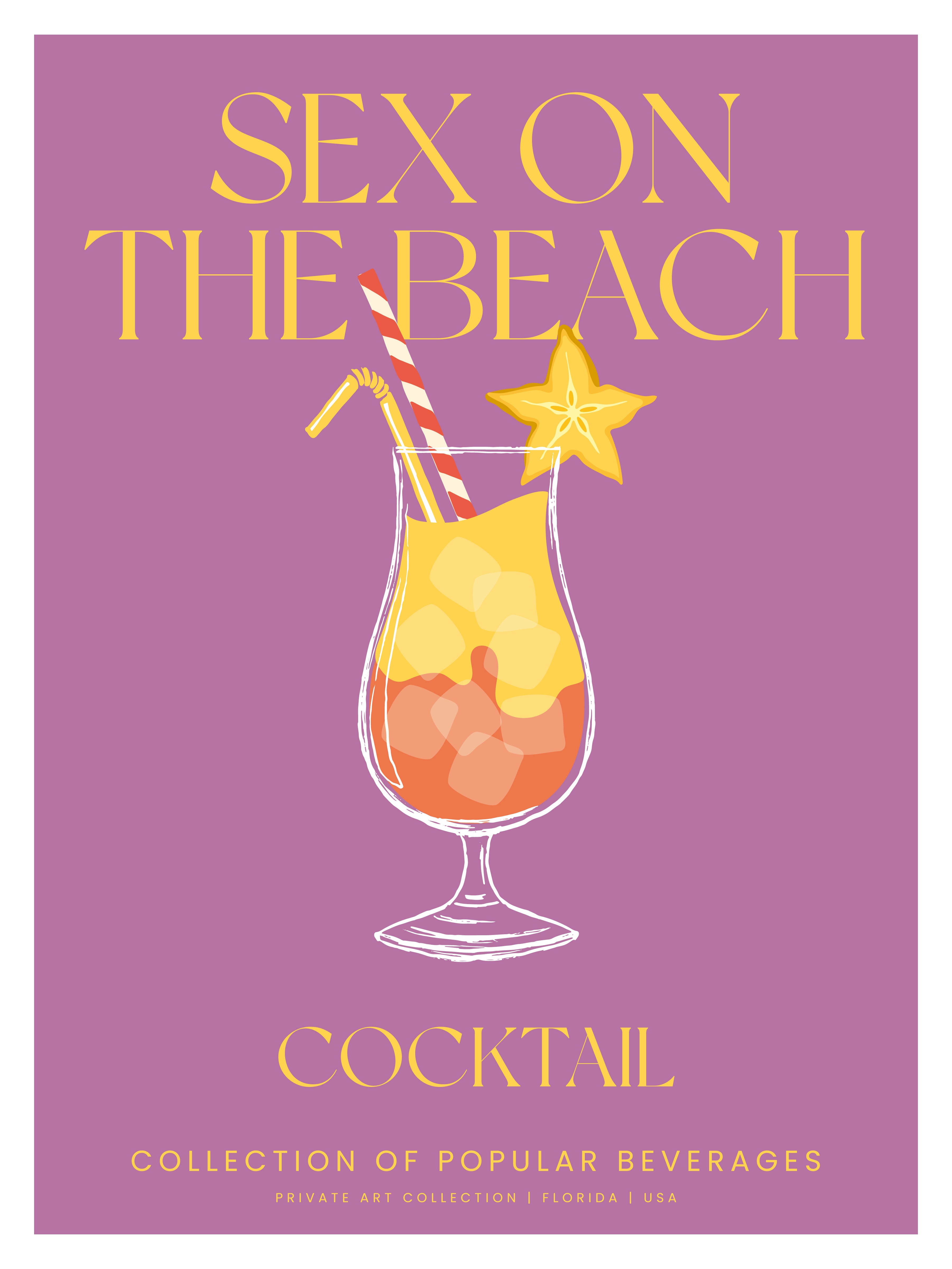 Affiche Cocktail - Sex on the beach