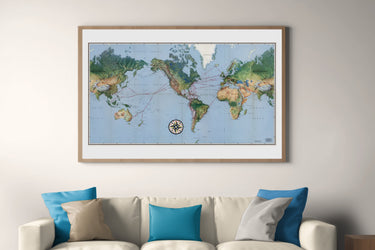 Map monde airline - 1952