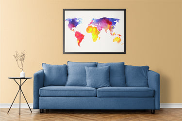 Carte du monde - Color gradient