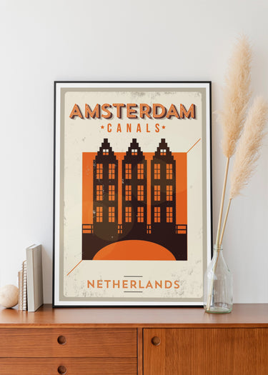 Amsterdam n°2 - Pays Bas - Affiche
