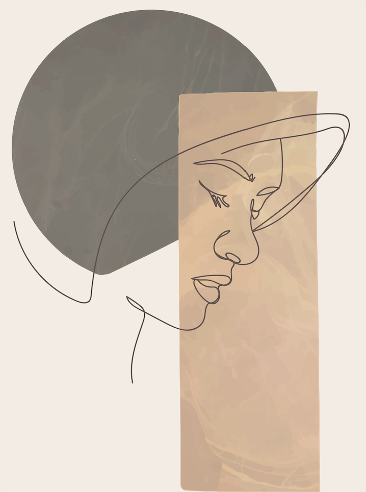 Afro Art - Outline Portrait 3