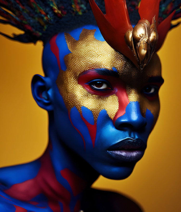 Afro Art - Expressive Portrait 5