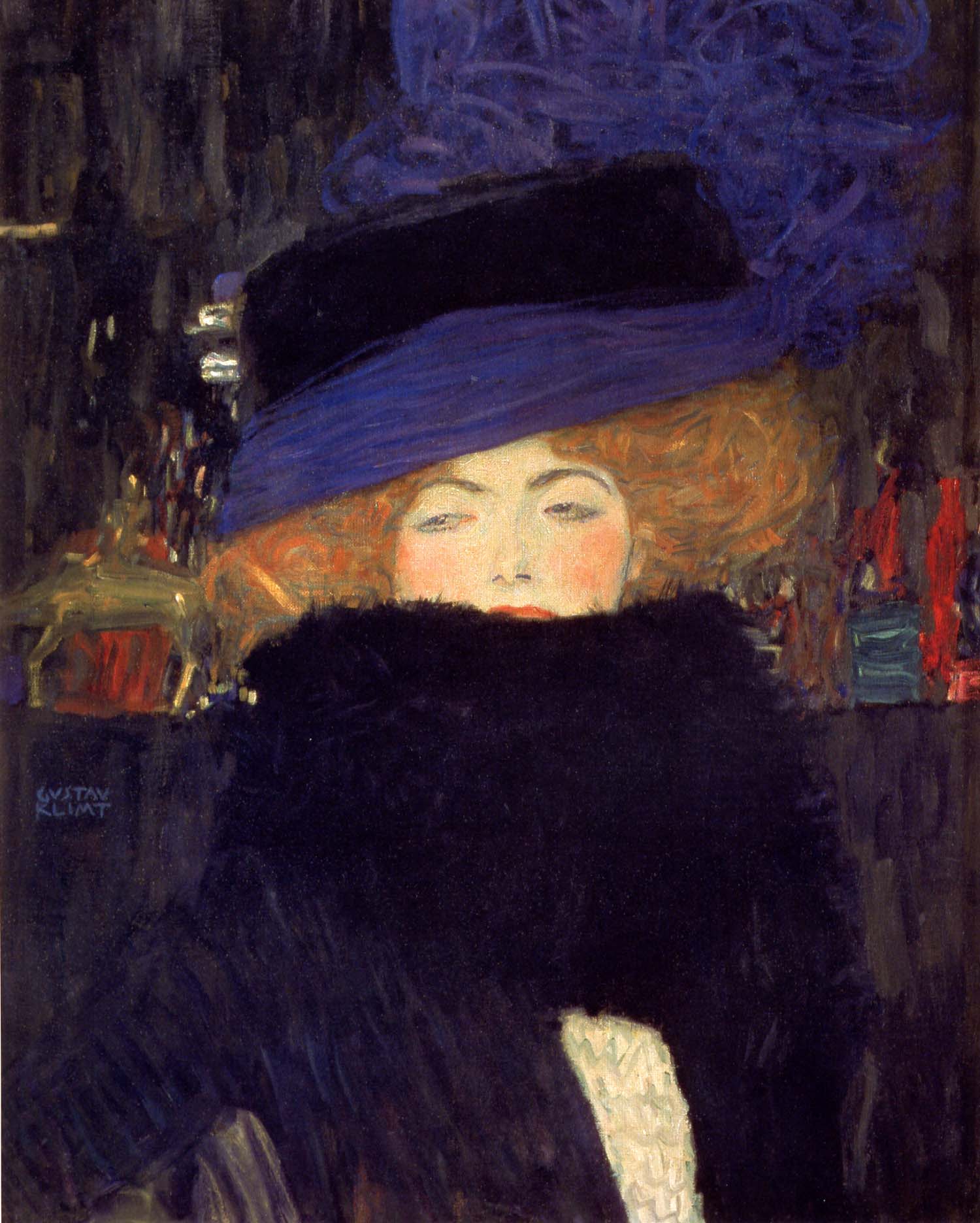 Klimt Gustav - Femme au chapeau