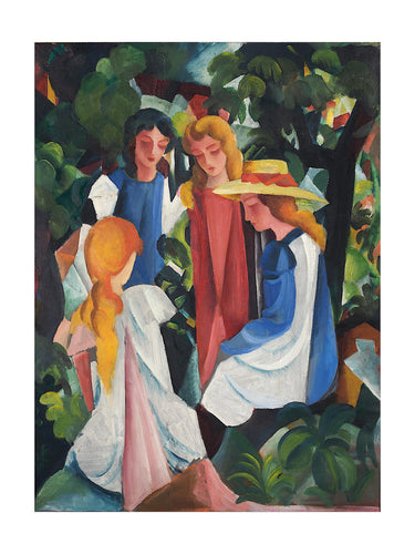 Macke August - Quatre filles