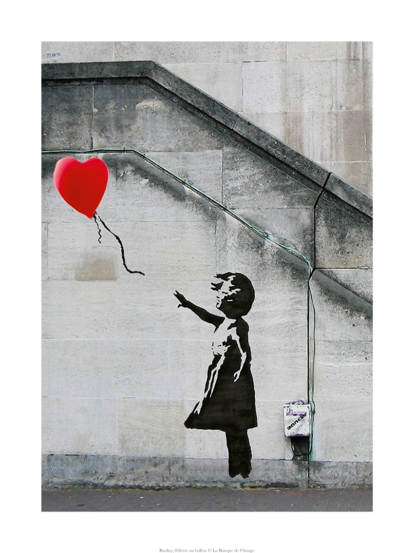 Banksy - La fillette au ballon rouge, détail