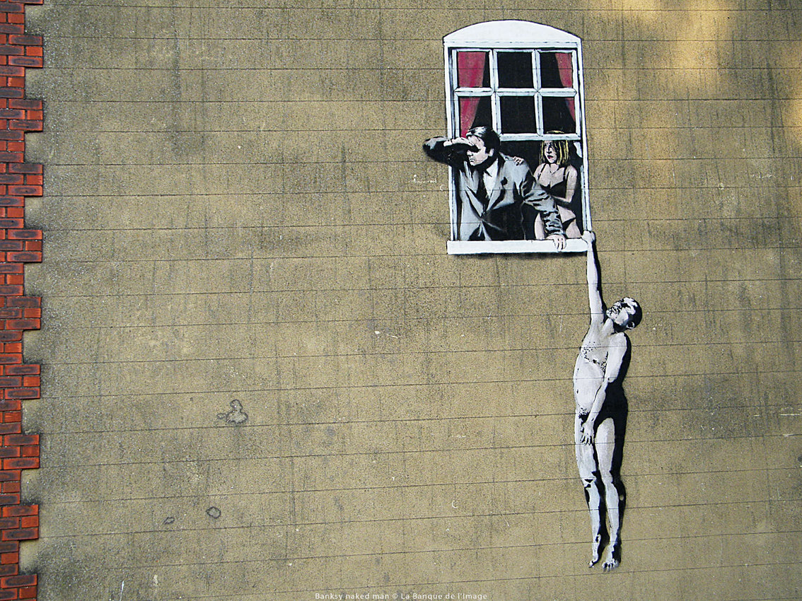 Banksy - Well Hung Lover/ naked man