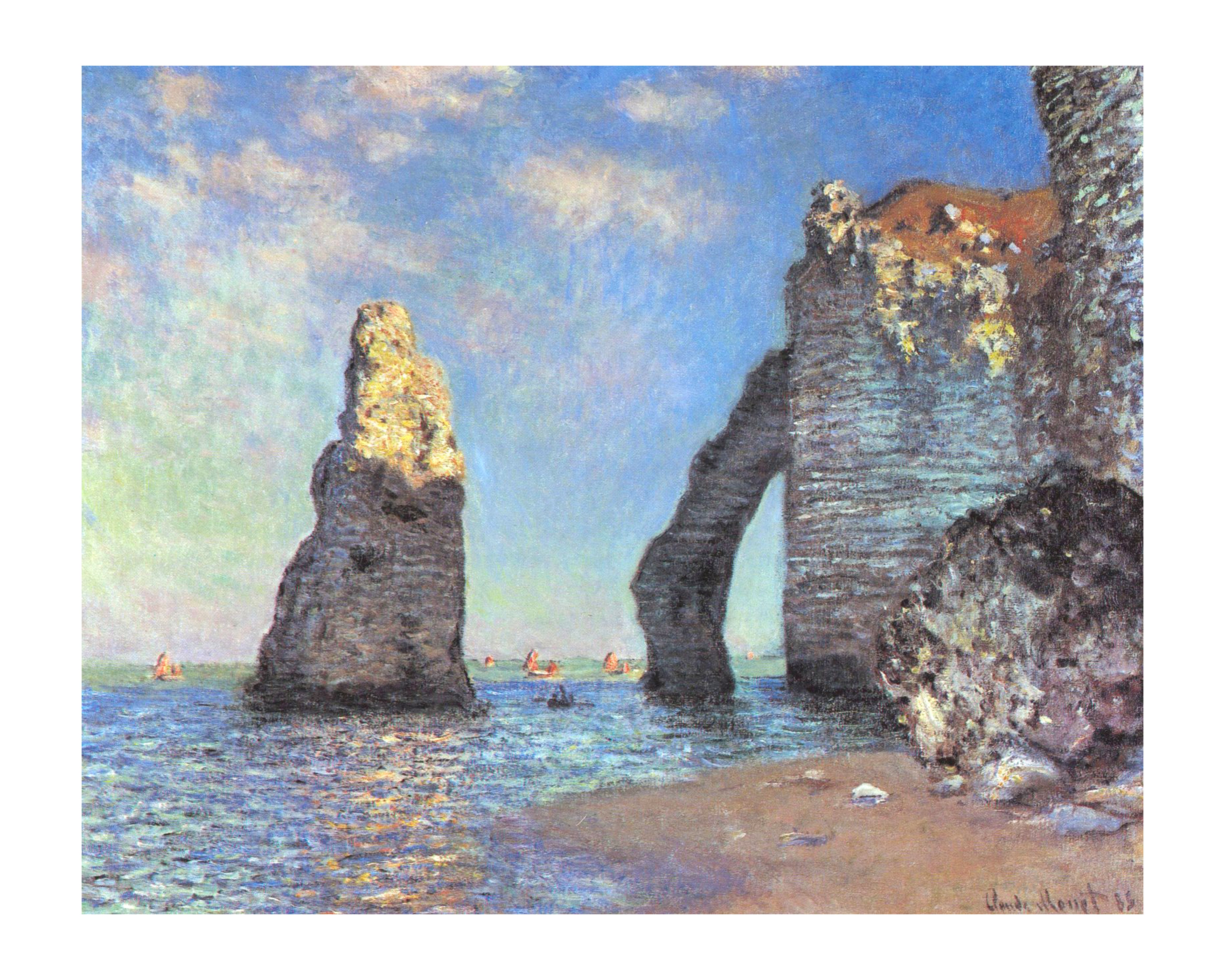 Monet Claude - Les Falaises à Étretat