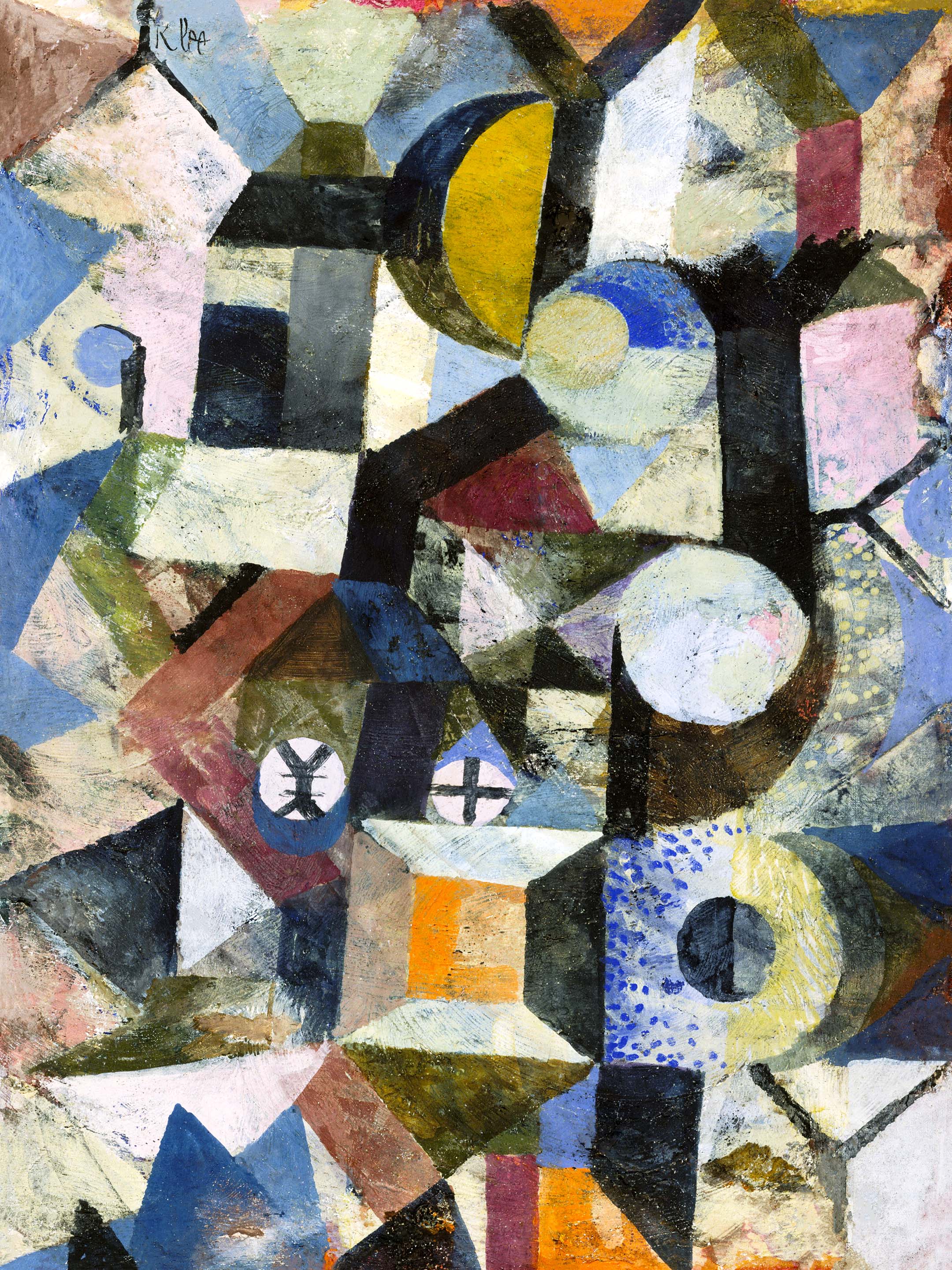 Klee Paul - Composition with the Yellow Half-Moon and the Y