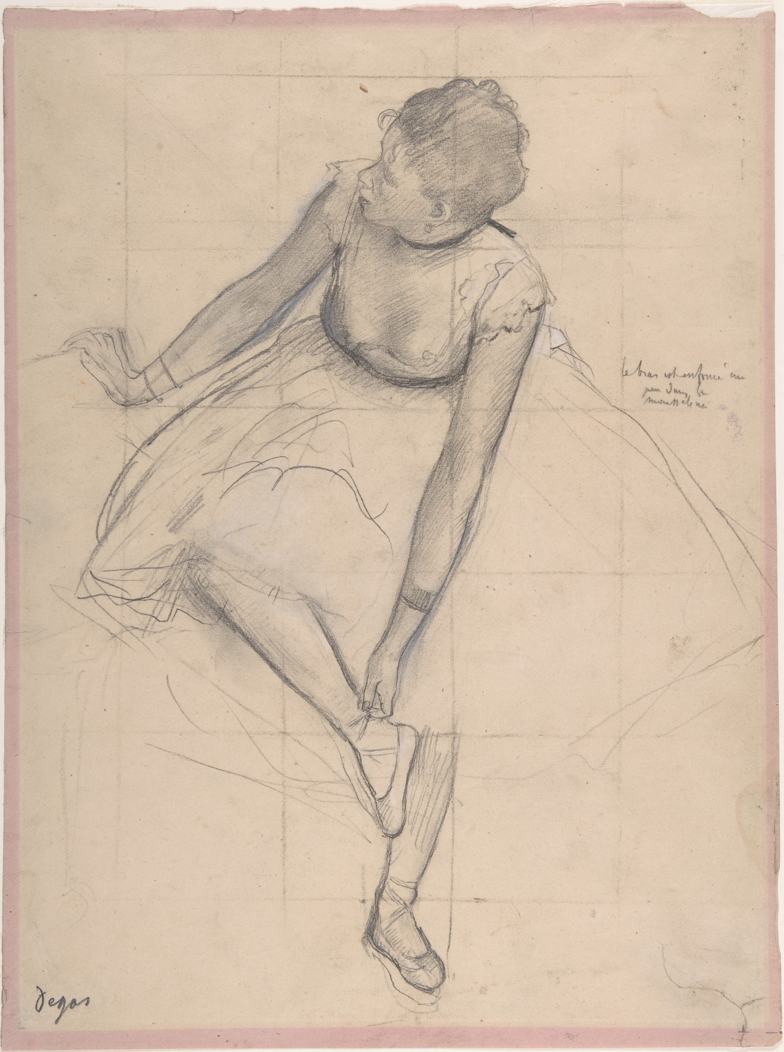 Degas Edgar - Danseuse ajustant son chausson