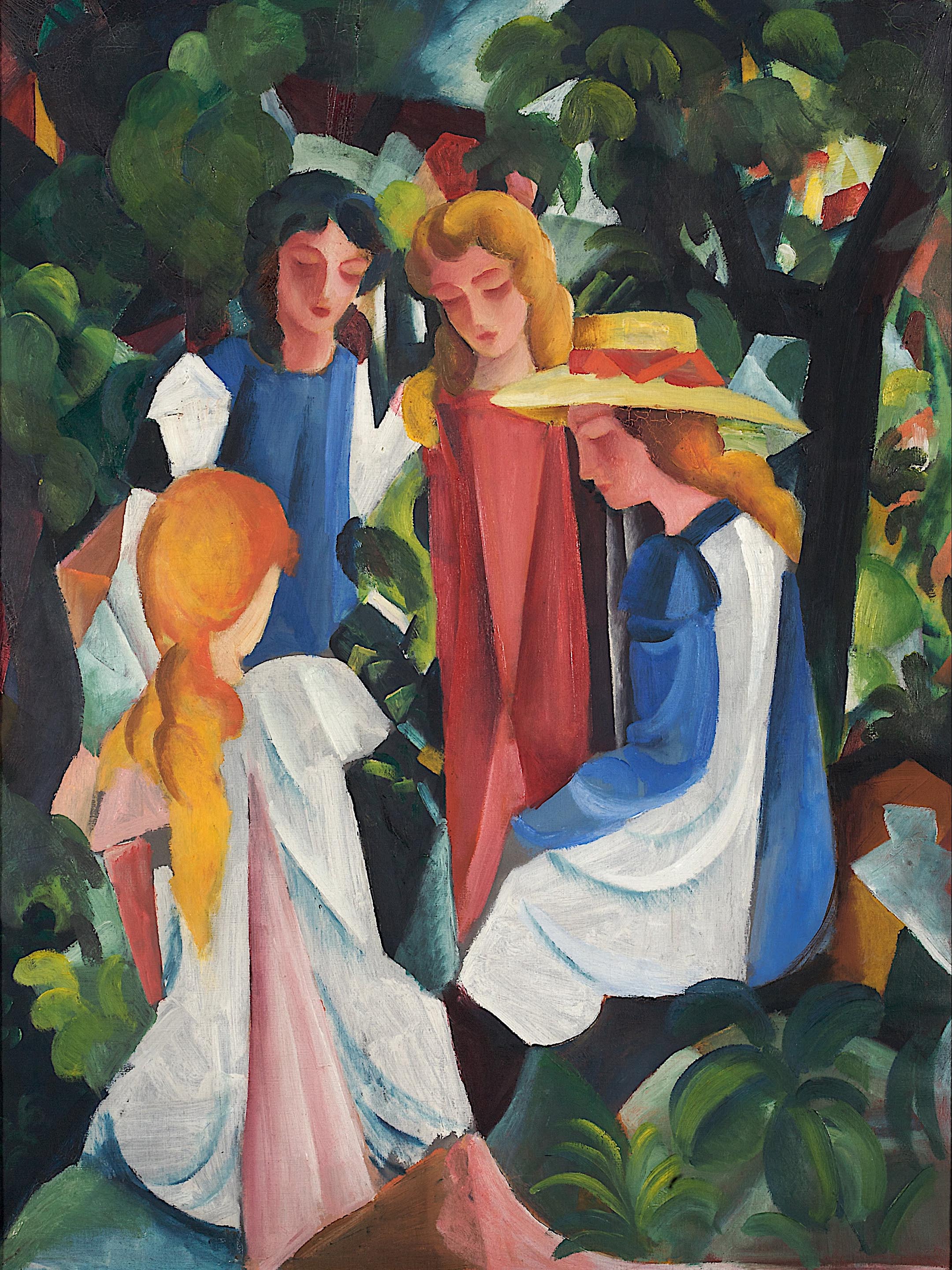 Macke August - Quatre filles