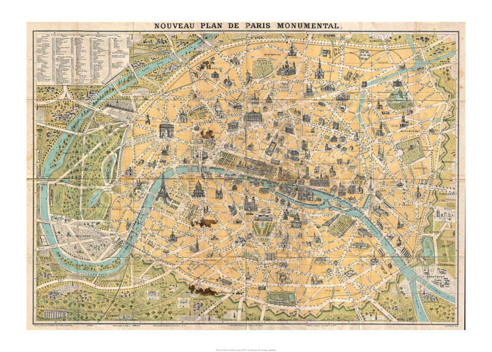 Carte Guilmin - Paris et ses monuments