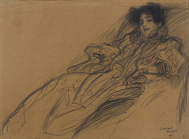 Gustav Klimt- Young woman in armchair.