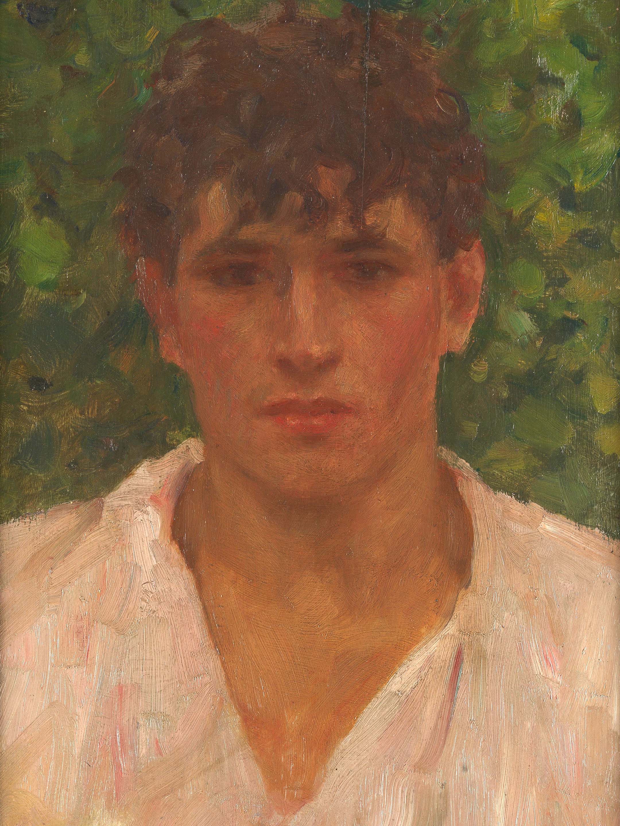 Tuke Henry Scott - Portrait of a Young Man with Open Collar