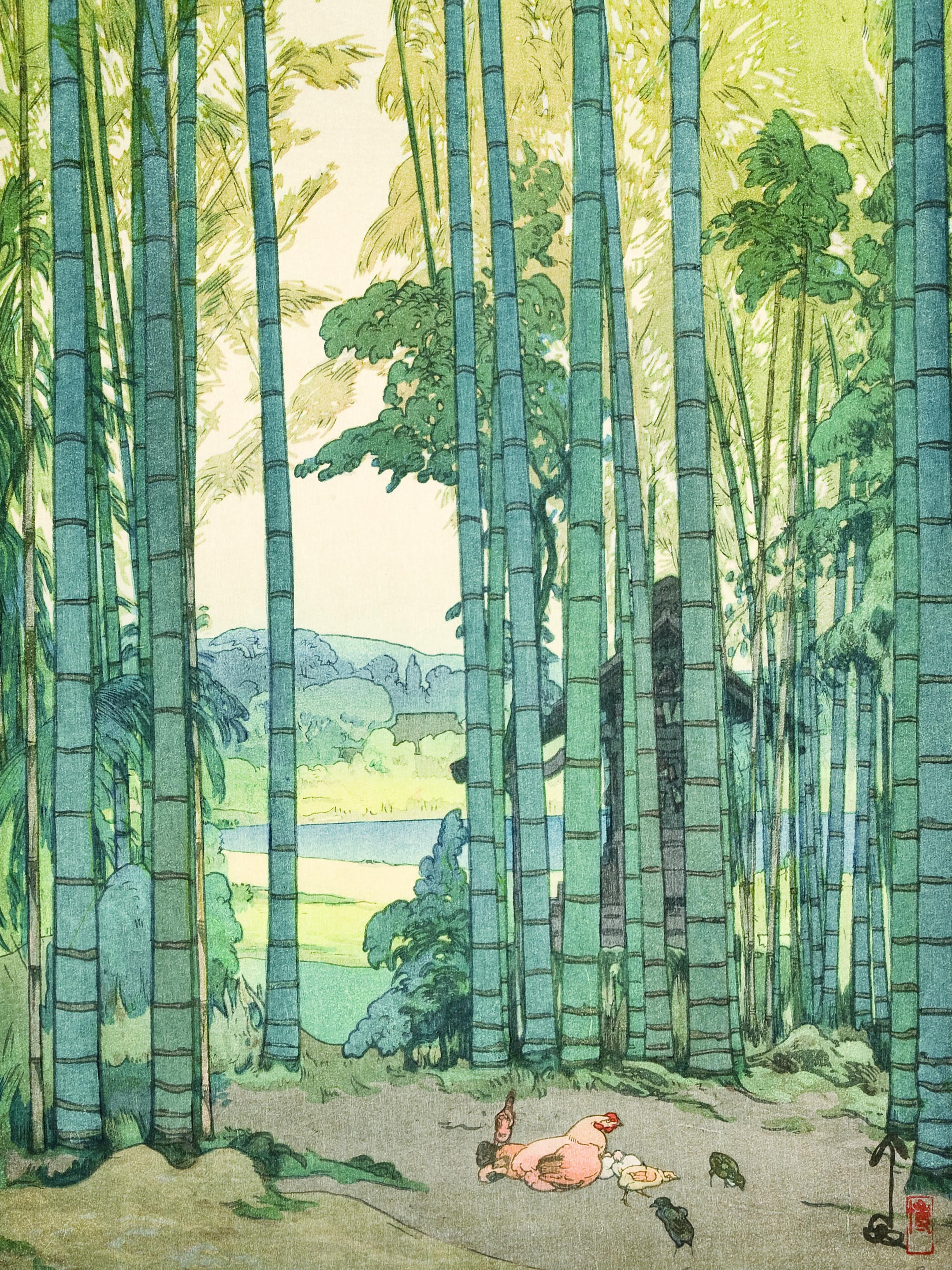 Hiroshi Yoshida - Bamboo grove
