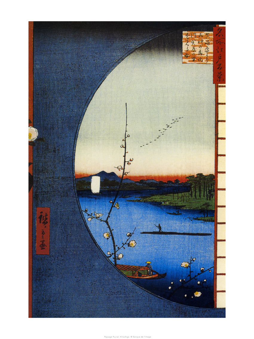 Hiroshige Utagawa - Paysage fluvial