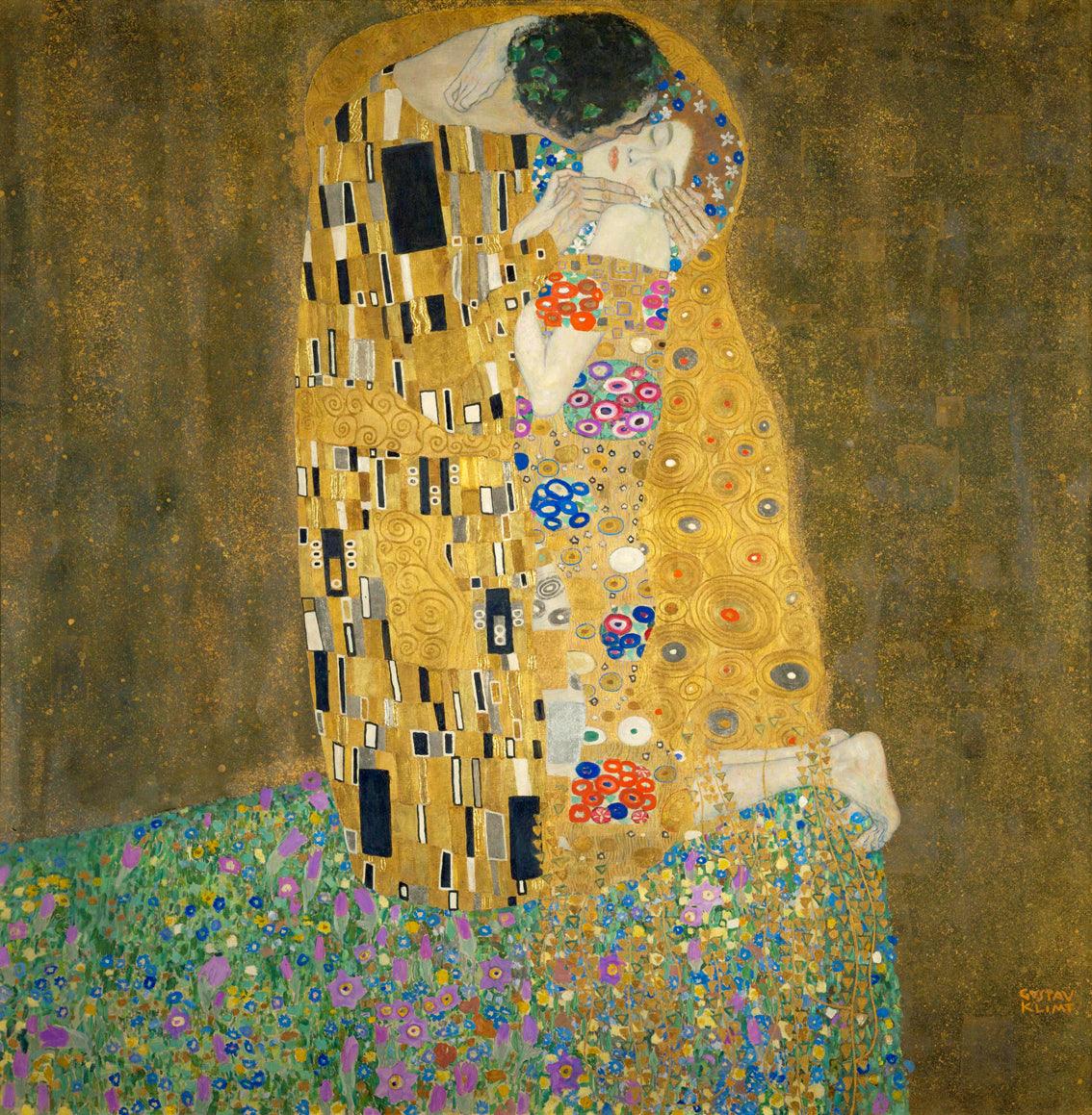 Gustav Klimt- Le baiser, 1908