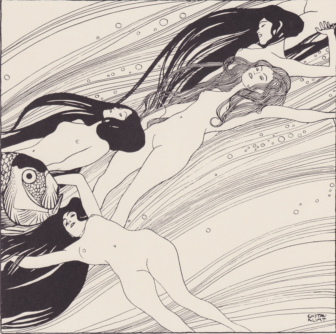Gustav Klimt- Sang de poisson, 1898