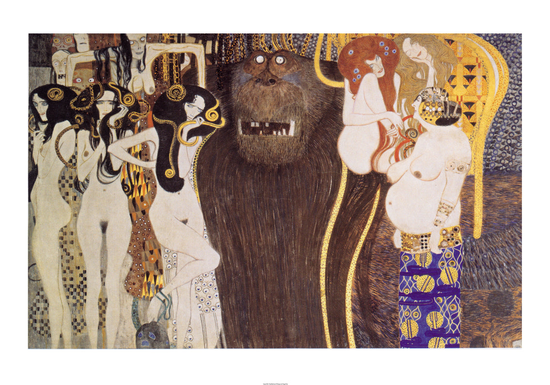 Klimt- La frise Beethoven, Les Forces du Mal et les trois Gorgones