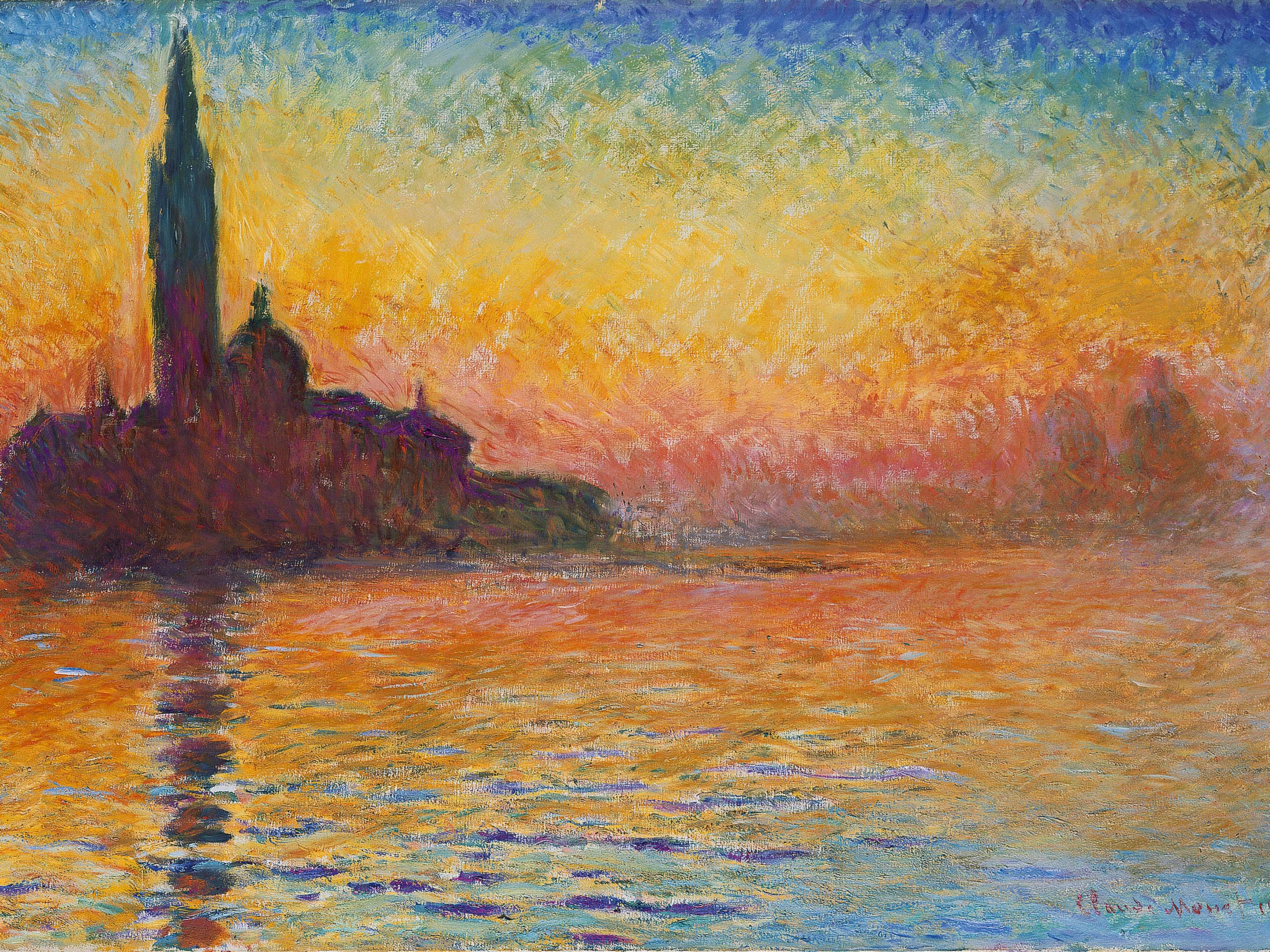 Monet Claude - Saint-Georges-Majeur au crépuscule