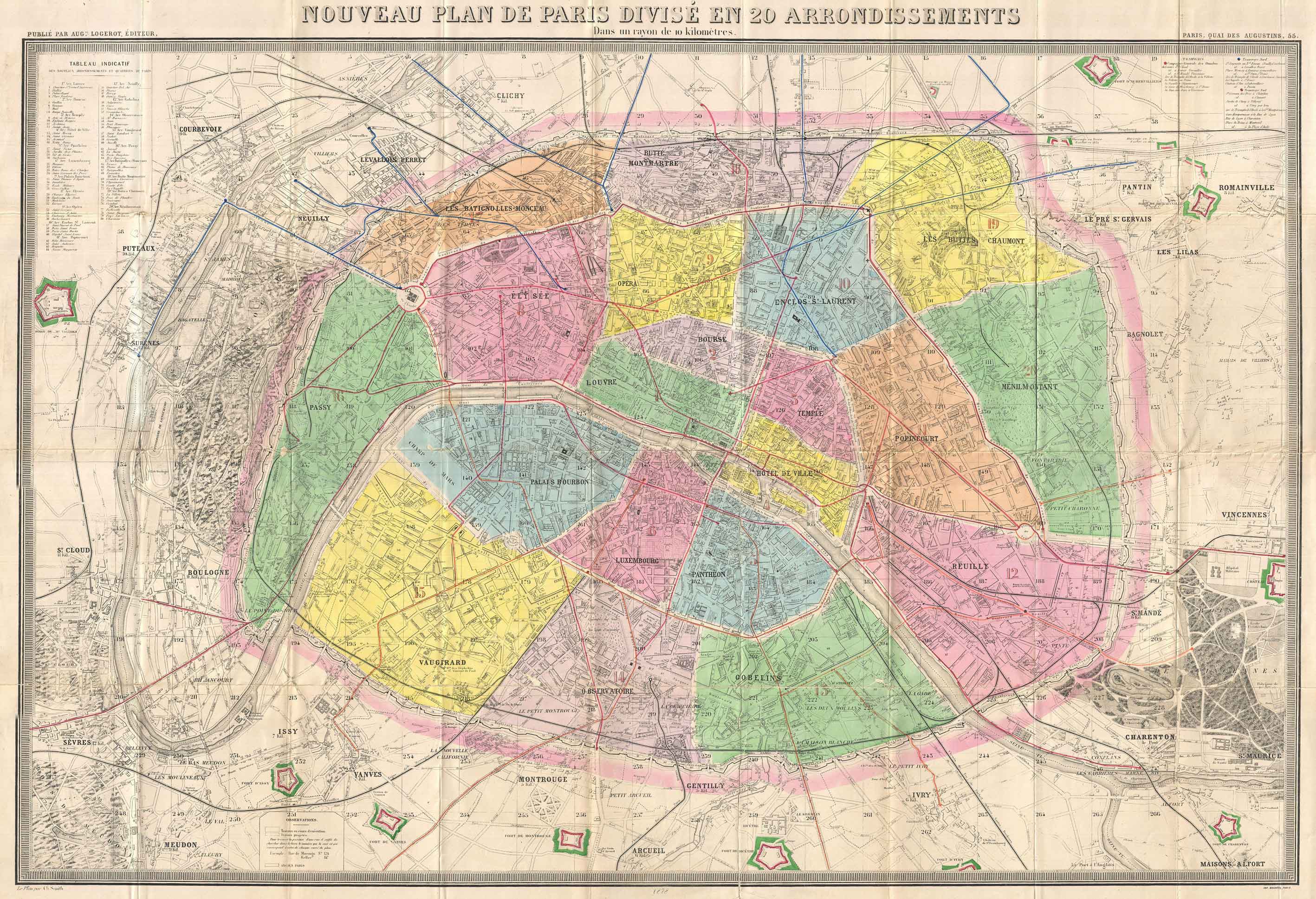 Logerot - Plan de Paris 1878