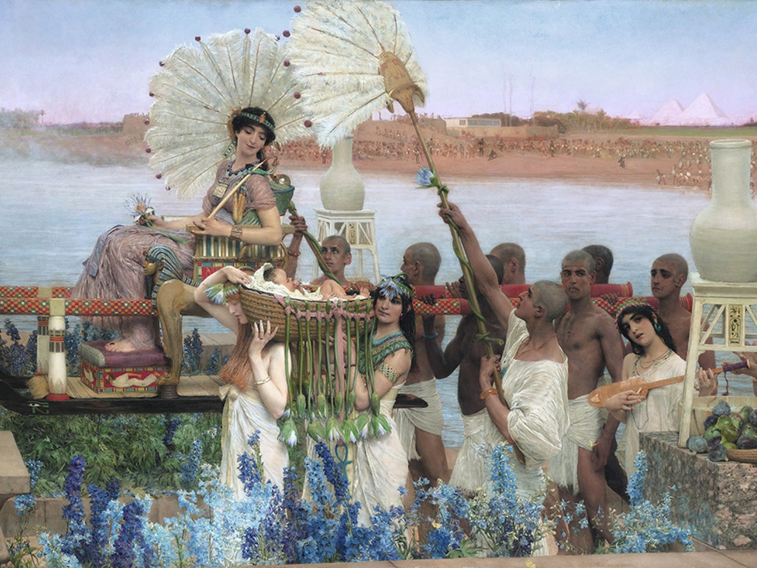Alma Tadema Lawrence - La découverte de Moïse, 1905