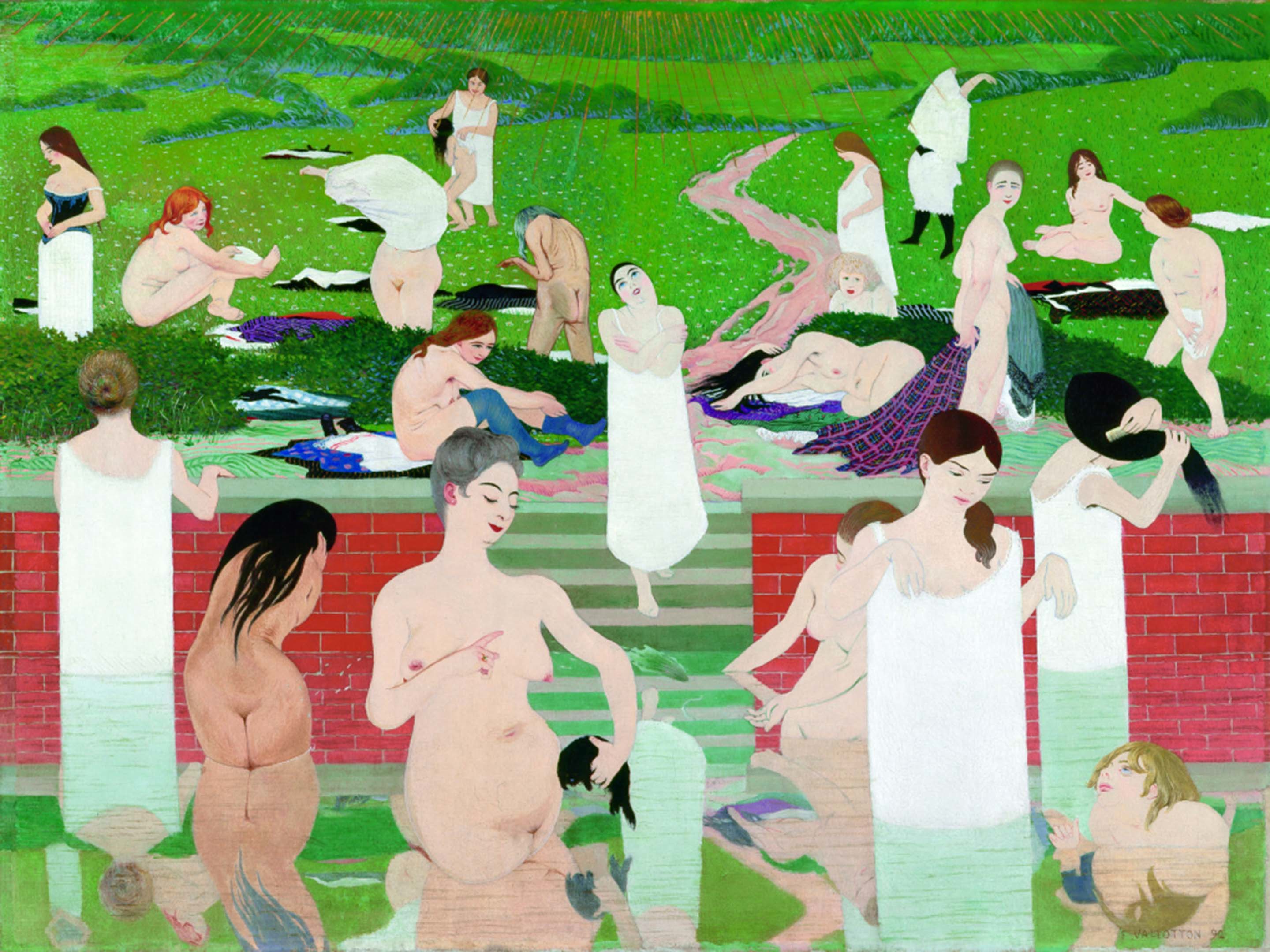 Vallotton Félix - Le bain au soir d'été