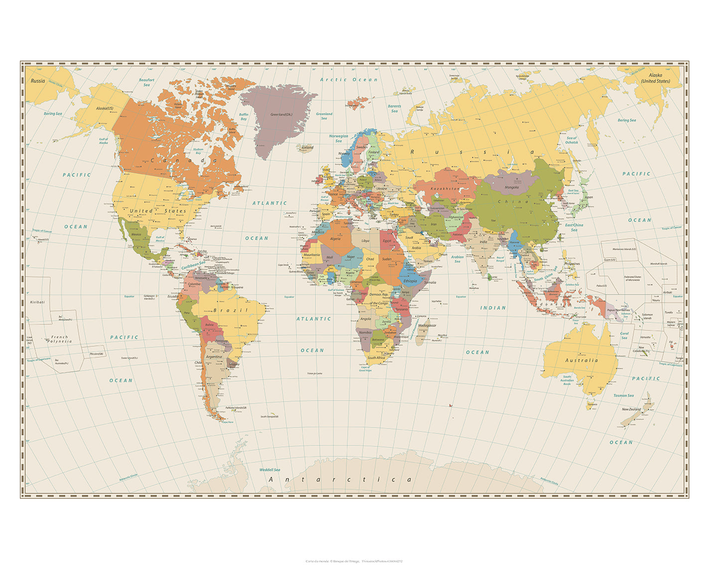 Planisphère, Carte du monde