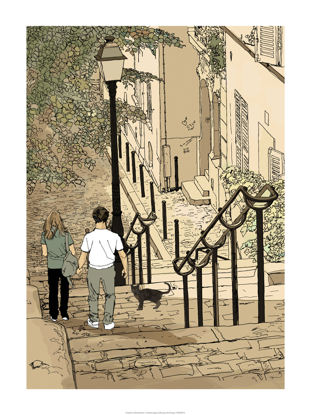 Isaxar - Escaliers à Montmartre