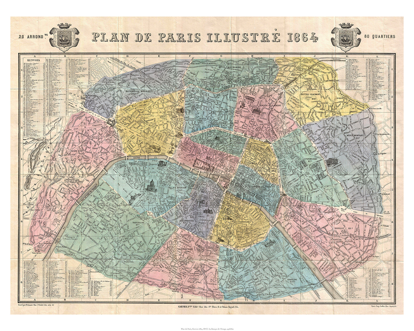 Plan de Paris illustré