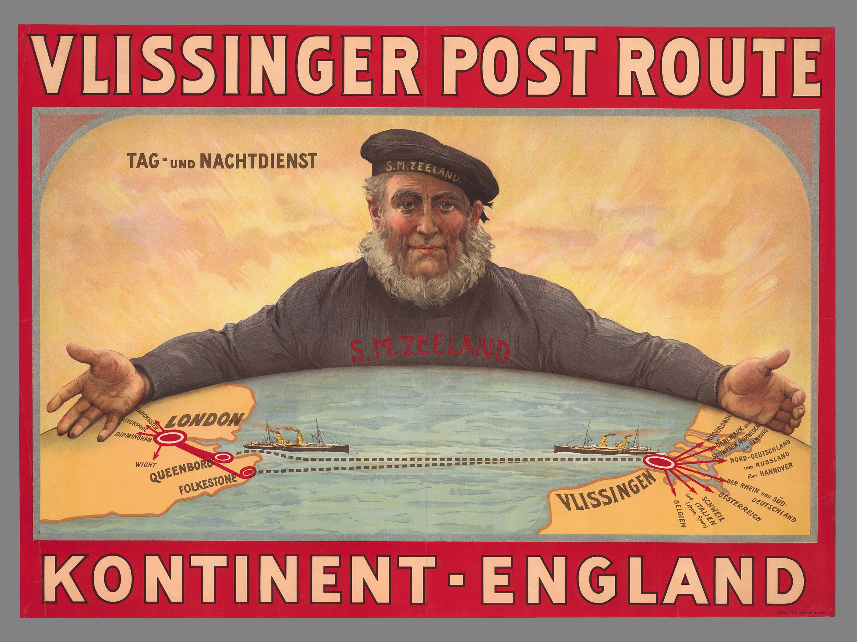 Vlissinger Post Route Kontinent England